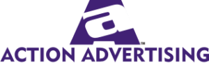 Action advertising logo